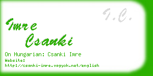 imre csanki business card